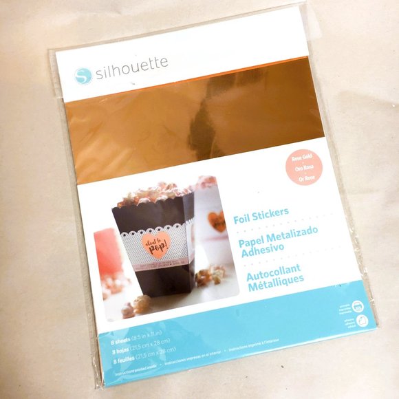 Silhouette Printable Rose Gold Foil 8 sheets - Picture 1 of 8